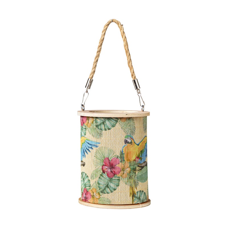 Lantaarn tropical - diverse varianten - ⌀13x17 cm 