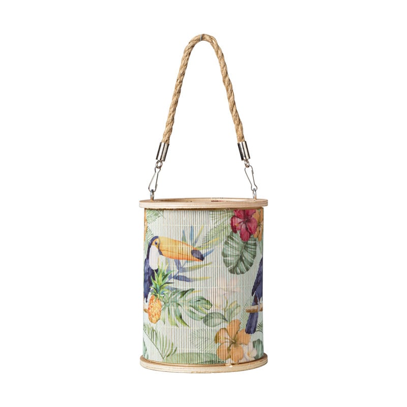Lantaarn tropical - diverse varianten - ⌀13x17 cm 