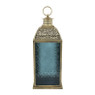 Lantaarn Marrakesh - blauw - 18x18x43 cm 