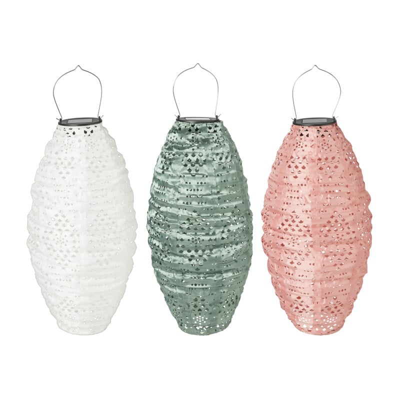 Solar barok lampion - wit - ø20x42 cm
