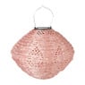 Solar barok lampion - roze - ø28x25 cm