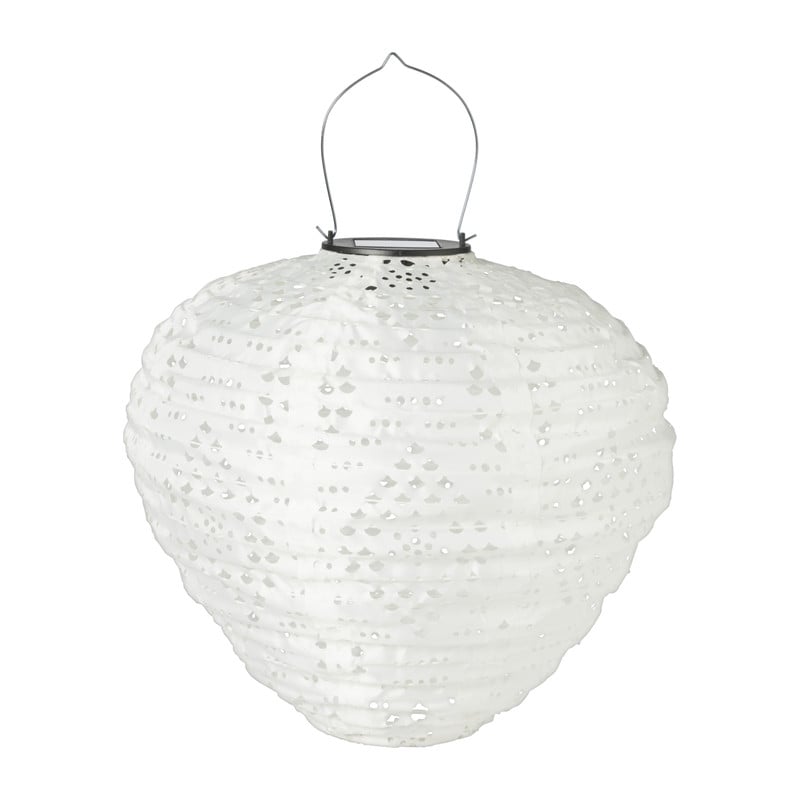 Solar barok lampion - wit - ø28x30 cm