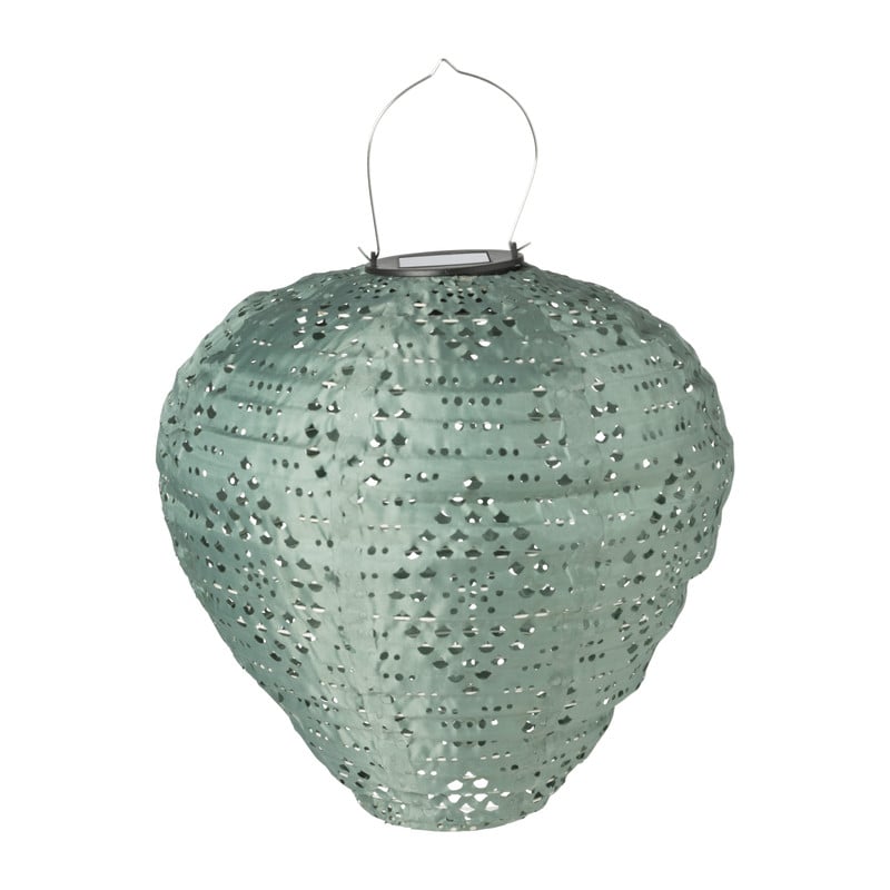 Solar barok lampion - groen - ø28x30 cm