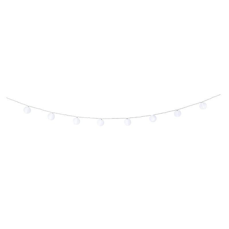 Slinger met 10 solar lampjes - wit - 4 meter