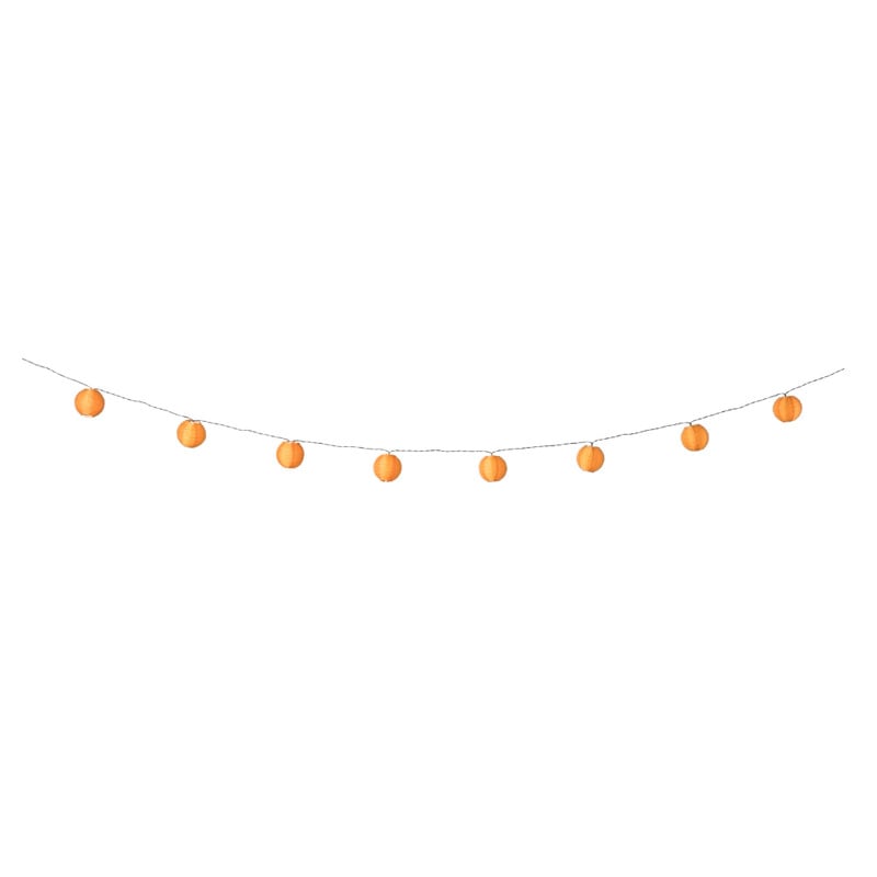 Slinger met 10 solar lampjes - oranje - 4 meter