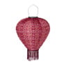 Solar lampion palm - roze - ø28x30 cm