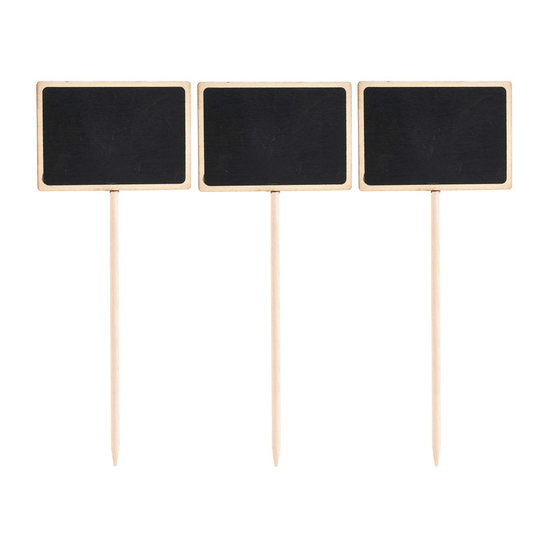 Plantenstokjes - hout - set van 3