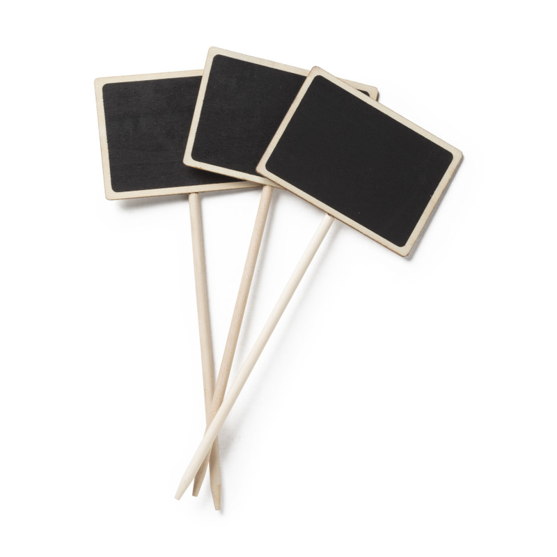 Plantenstokjes - hout - set van 3