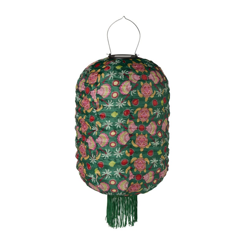 Solar lampion schildpad - groen - 26x38 cm
