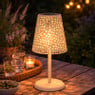 Solar tuinlamp op voet - beige - ø13x28 cm