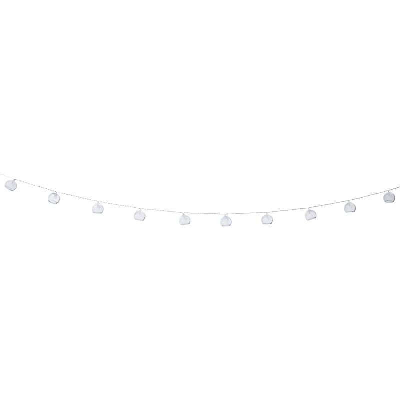 Slinger met 10 solar lampjes - zwart - 380 cm