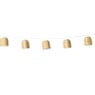 Slinger met 10 solar lampjes - bruin - 335 cm