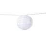 Slinger met 9 solar barok lampionnen - wit - 440 cm