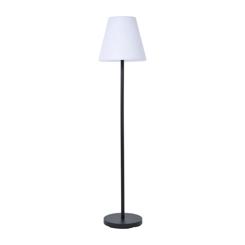 Solar USB vloerlamp - wit/zwart - ø34x147 cm