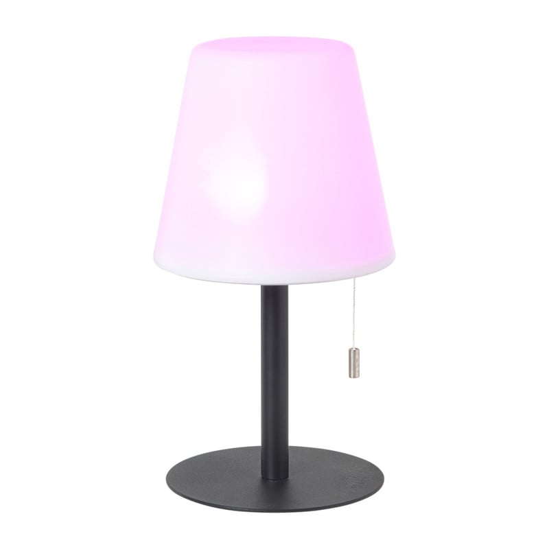 LED tafellamp USB - wit/zwart - ø16.5x21 cm