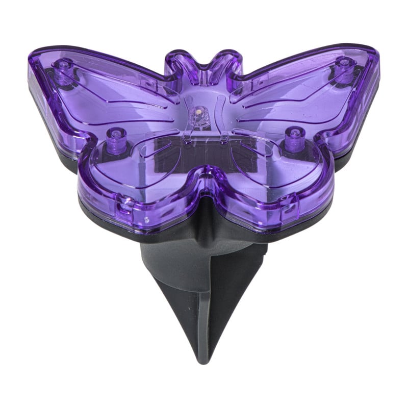 Solar steker vlinder - ø9x6.5 cm - diverse varianten
