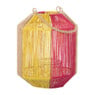Lantaarn colourblock - roze/oranje/geel - ø21x24 cm