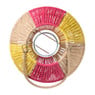 Lantaarn colourblock - roze/oranje/geel - ø21x24 cm
