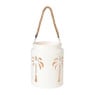 Lantaarn palmboom groot - beige - ø16x20.3 cm