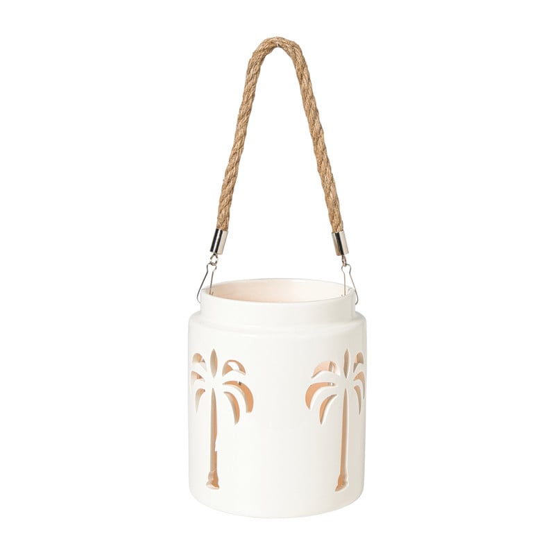 Lantaarn palmboom klein - beige - ø13x15 cm
