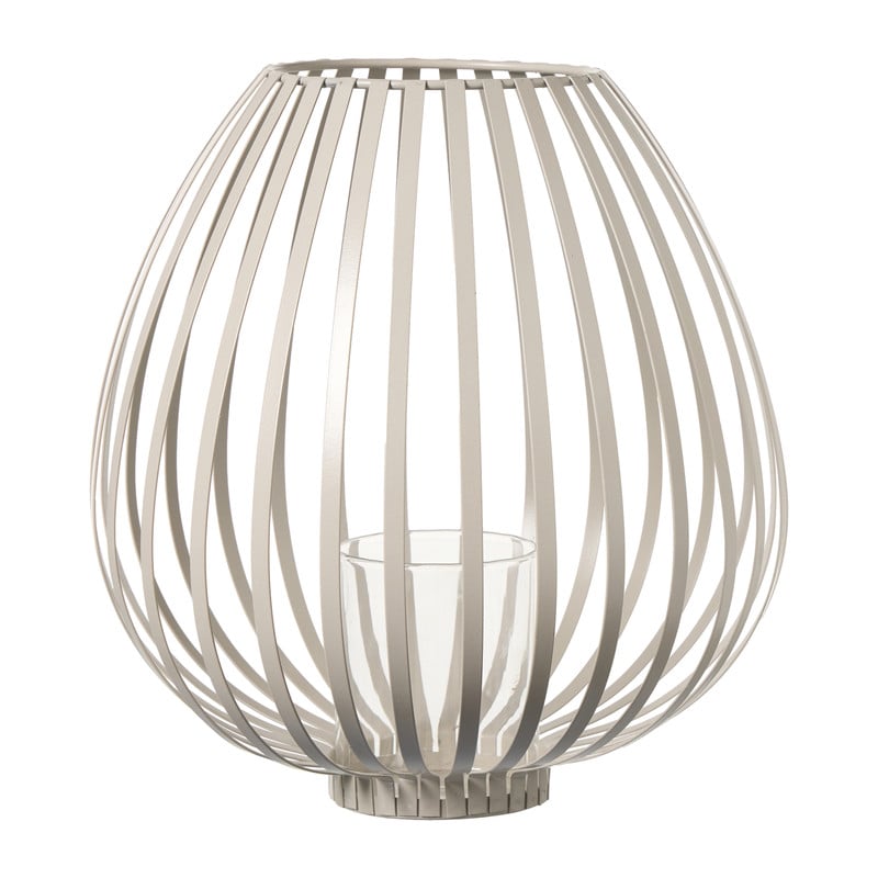 Lantaarn lira klein - beige - ø24.5x26 cm