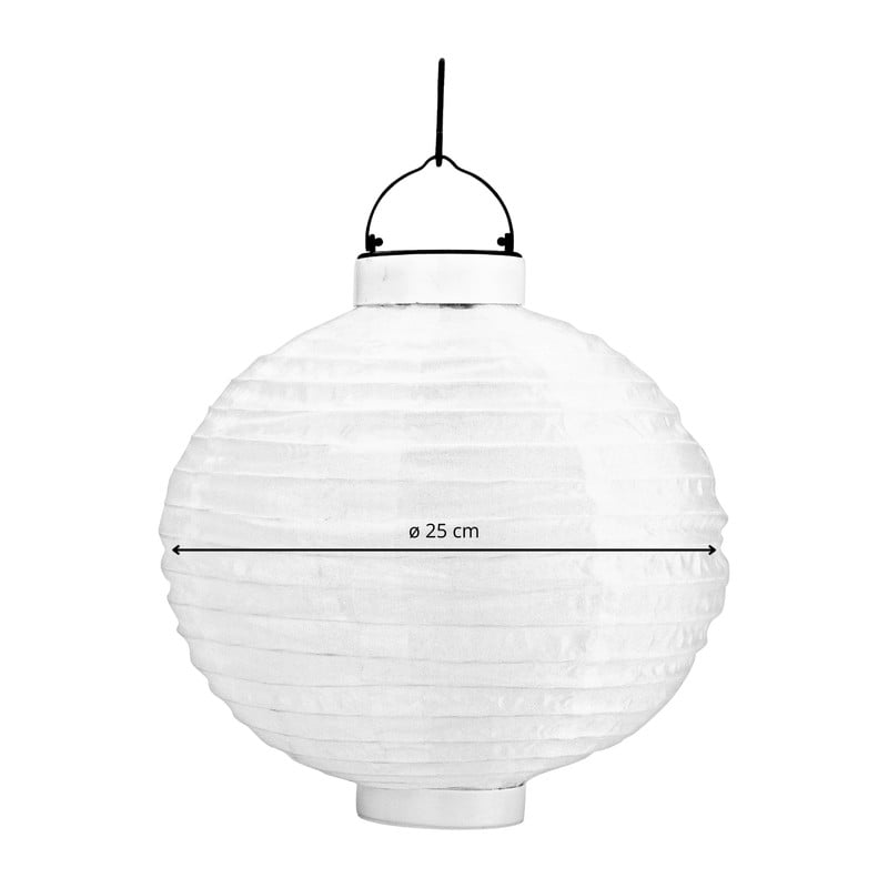Solar tuinlampion rond - wit - ø25 cm