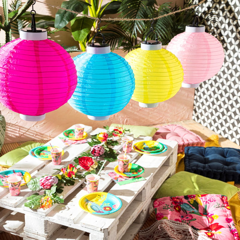 Solar tuinlampion - verschillende kleuren - ⌀25 cm