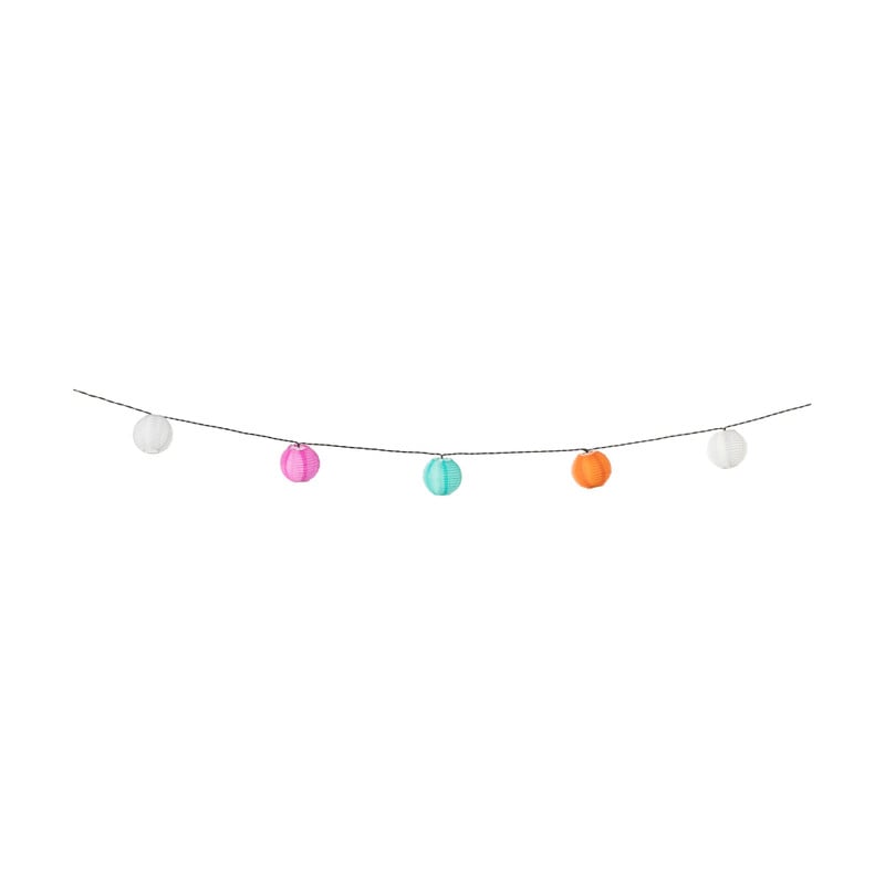 Lichtslinger met bollen - multikleur - 420 cm
