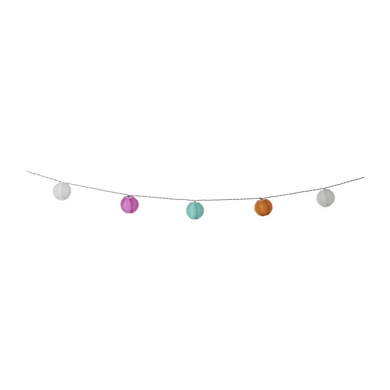 Lichtslinger met bollen - multikleur - 420 cm