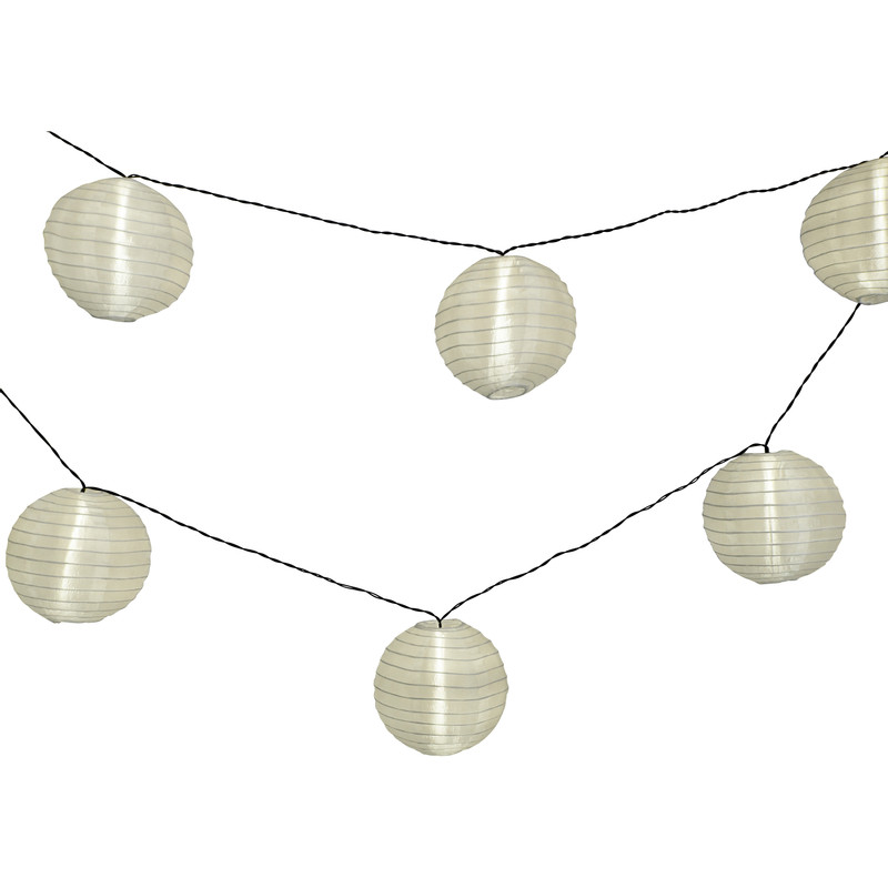 Solar guirlande lampions - wit