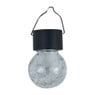 Mini solar hanglampje craquele - zwart - ø6x9 cm