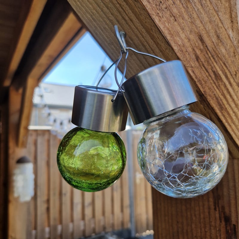 Solar hanglampje - groen - ø6x9 cm