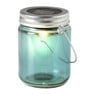 Solarlamp in glazen potje - groen - ø7x9 cm