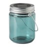 Solarlamp in glazen potje - groen - ø7x9 cm