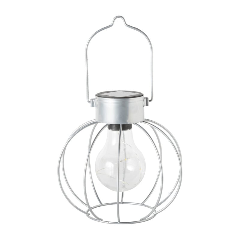 Solar tuinlamp metaaldraad - zilver - ⌀15x15 cm
