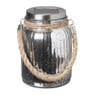 Solarlamp met touw - glas - Ø11x16 cm