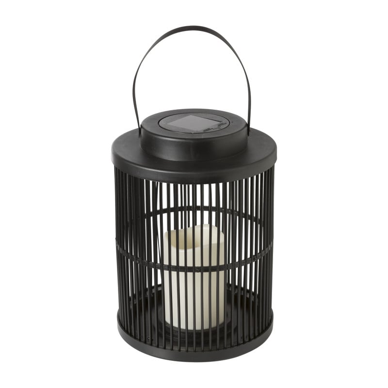 Solar lantaarn met LED kaars - diverse - 18x18x24 cm