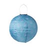 Solar lampion print - blauw - ø30x28 cm
