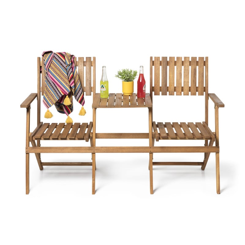 Kreta double seat met tafeltje - 143x61x92 cm 