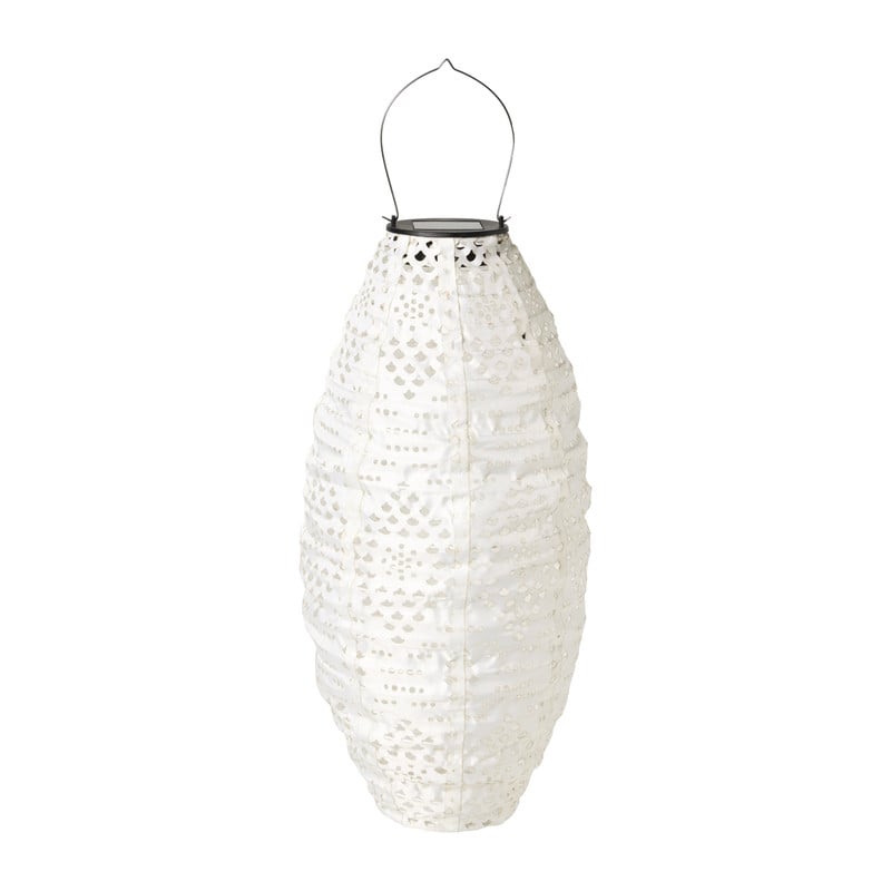 Solar barok lampion ovaal - wit - ø20x42 cm