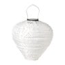 Solar barok lampion druppel - wit - ø28x30 cm