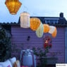 Solar barok lampion druppel - geel - ø28x30 cm