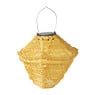 Solar barok lampion ruit - geel -  ø24x28 cm