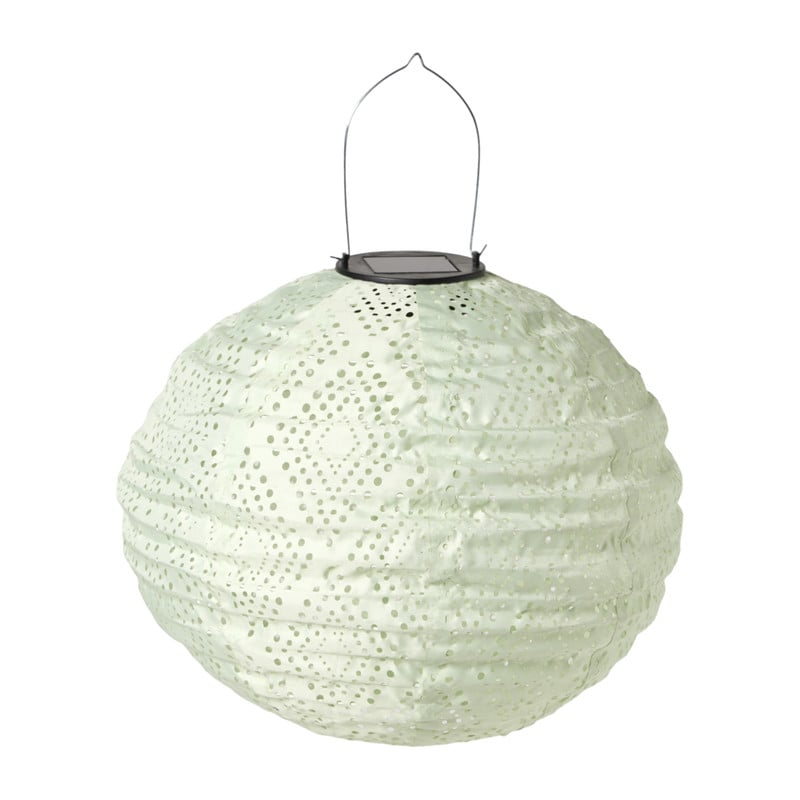 Solar barok lampion rond - groen - ø30 cm