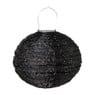 Solar barok lampion rond - zwart - ø30 cm