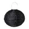 Solar barok lampion rond - zwart - ø30 cm