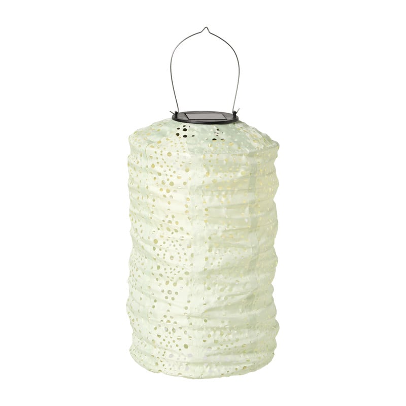 Solar barok lampion cilinder - groen - ø18x33 cm