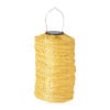 Solar barok lampion cilinder - geel - ø18x33 cm