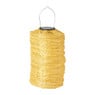 Solar barok lampion cilinder - geel - ø18x33 cm
