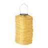 Solar barok lampion cilinder - geel - ø18x33 cm